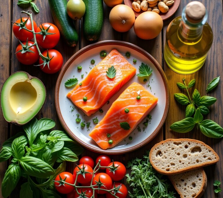 Mediterranean spread with olive oil and vegetables